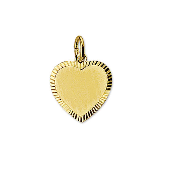 Collectie Milikan 14 karaat geelgouden graveerplaatje14 karaat geelgouden graveerplaatje hartvorm 13 mm 1051594