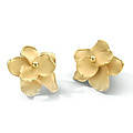 Collectie Milikan 14 karaat geelgouden oorknoppen bloemmodel 1052194