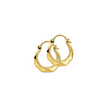 Collectie Milikan 14 karaat geelgouden oorringen 16 mm, schuine vlakken 1052280
