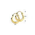 Collectie Milikan 14 karaat geelgouden oorringen 16 mm, schuine vlakken 1052280