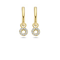Blush BLUSH 14k Geelgouden Creool aanhangers rond zirconia 9065YZI
