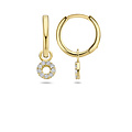Blush BLUSH 14k Geelgouden Creool aanhangers rond zirconia 9065YZI