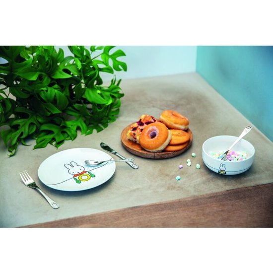 Zilverstad kinderbestek en spaarpotten Servies Nijntje 6-delig 6831070 porselein/RVS