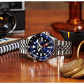 Seiko SEIKO 5 SPORTS SSK003K1, automaat staal/staal, GMT, blauwe wijzerplaat, 10ATM