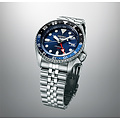 Seiko SEIKO 5 SPORTS SSK003K1, automaat staal/staal, GMT, blauwe wijzerplaat, 10ATM