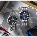 Seiko SEIKO 5 SPORTS SSK003K1, automaat staal/staal, GMT, blauwe wijzerplaat, 10ATM