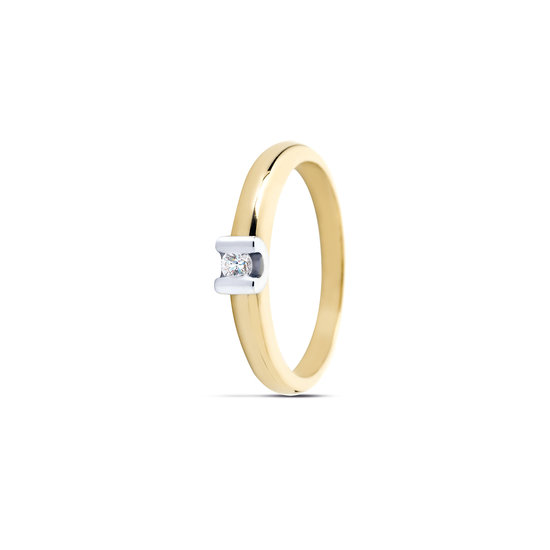 by R&C R&C Legacy Collection Camille ring RIN0016M-55, bicolor 0.08ct SI/R maat 55