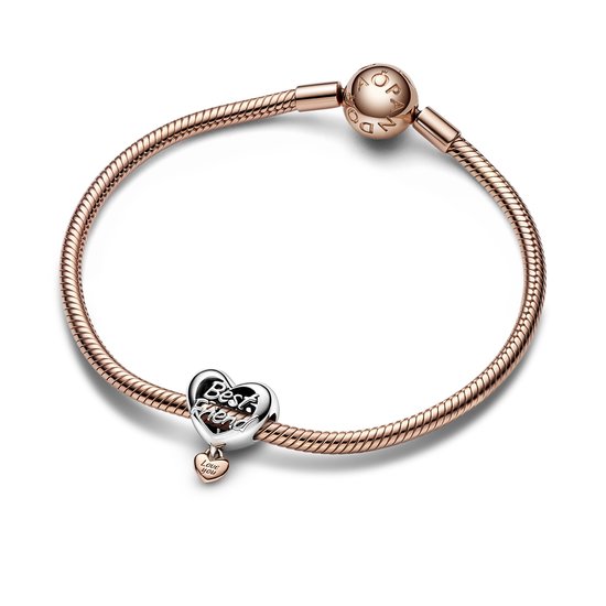 Pandora PANDORA Best Friend silver and 14k rose gold-plated Charm 782243C00