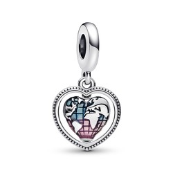 PANDORA Spinning heart world silver dangle 792240C01