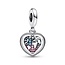 Pandora PANDORA Spinning heart world silver dangle  with enamel 792240C01