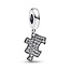 PANDORA PANDORA Engravable puzzle piece silver dangle with zirconia 792241C01