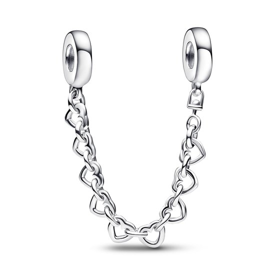 Pandora PANDORA 792274C00 Sterling silver safety chain with hearts
