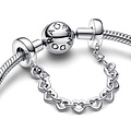 Pandora PANDORA 792274C00 Sterling silver safety chain with hearts