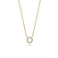 Blush BLUSH 14 krt. geelgouden collier, vaste hanger open rondje met zirkonia's 3125YZ