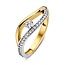 Excellent Jewelry Excellent Jewelry 14krt bicolor ring zirconia RM126934