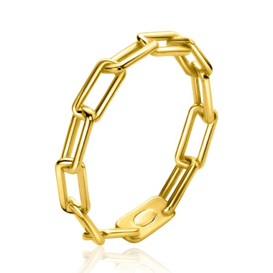 ZINZI GOLD ZINZI Gold 14k Geelgouden ring schakel ZGR346