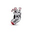 Pandora PANDORA 792366C01 Christmas mouse in a sock sterling silver charm with red, white, green and pink enamel