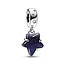 Pandora PANDORA 792368C01 Star sterling silver dangle with zirconia and aventurine blue Murano glass