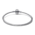 Pandora PANDORA DISNEY 592342C01 Aladin Jasmine sterling silver bangle with moonlight blue crystal