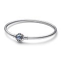 Pandora PANDORA DISNEY 592342C01 Aladin Jasmine sterling silver bangle with moonlight blue crystal