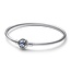 Pandora PANDORA DISNEY 592342C01 Aladin Jasmine sterling silver bangle with moonlight blue crystal