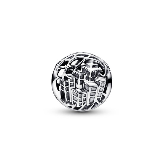 Pandora PANDORA MARVEL 792350C01 Spider-Man sterling silver charm with black and red enamel