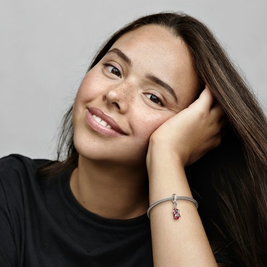 Pandora PANDORA MARVEL 792323C01 Spider-Man sterling silver dangle with black and red enamel