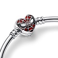 Pandora PANDORA MARVEL 592324C01 Spider-Man sterling silver bangle with black and red enamel