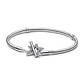 Pandora PANDORA 592357C01 Snake chain sterling silver star toggle bracelet