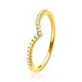 ZINZI GOLD ZINZI Gold 14k Geelgouden ring met zirconia ZGR374