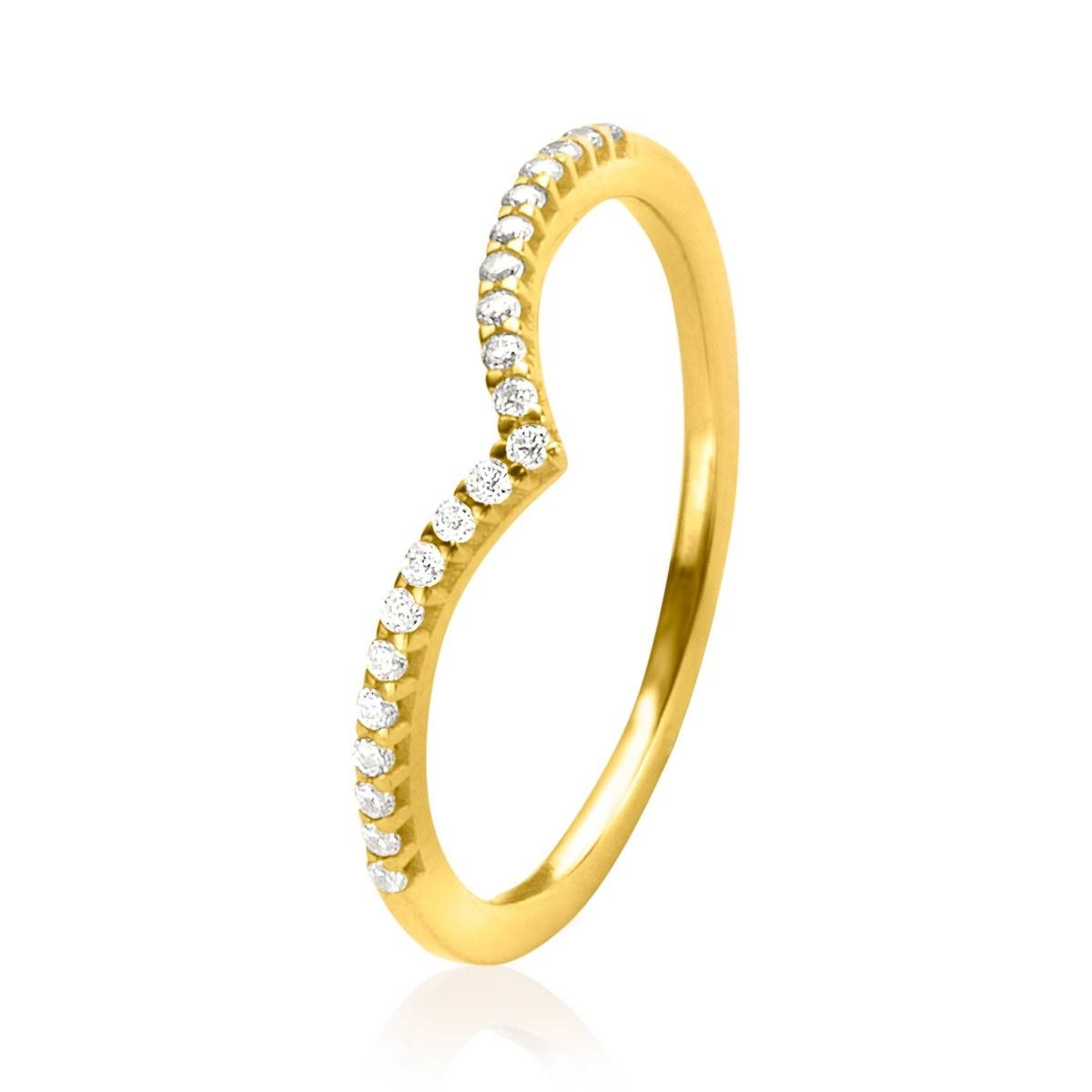 ZINZI Gold Geelgouden ring zirconia | Juwelier