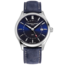 Frederique Constant Frederique Constant Classics FC-252NS5B6, Quartz, GMT,  40 mm, staal/leer blauw, blauwe wijzerplaat, datum, 5ATM.