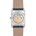 Frederique Constant Frederique Constant Classics Carree FC-303N4C6, Automaat 22x30mm, Staal/Leer blauw, Blauwe wijzerplaat, Datum, 3ATM.