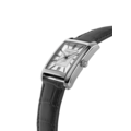 Frederique Constant Frederique Constant Classics Carree FC-303S4C6, Automaat 22x30mm, Staal/Leer zwart, zilverkl. wijzerplaat, Datum, 3ATM.
