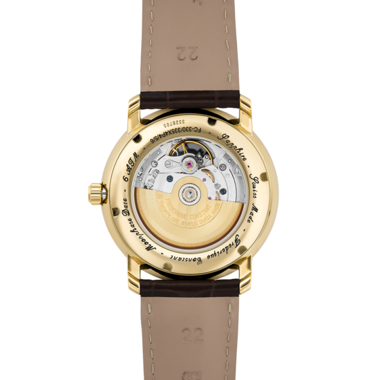 Frederique Constant Frederique Constant Classics Heart Beat FC-335MC4P5, Automaat, 40 mm, staal double/leer bruin, zilverkl. wijzerplaat, maan fase, pointer date, 6ATM.