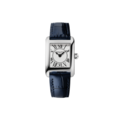 Frederique Constant Frederique Constant Carree Ladies FC-200MC16, staal/leer blauw, zilverkleur wijzerplaat, 3ATM.