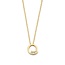 Excellent Jewelry EXCELLENT JEWELRY 14krt geelgouden ankercollier met hanger, open krulletje met 0.03ct H/SI, 40-42 cm, CP116395