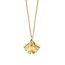 Excellent Jewelry EXCELLENT JEWELRY 14krt geelgouden ankercollier met hanger, Ginko-blad, 42-45 cm, CP107431