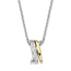 Excellent Jewelry Excellent Jewelry Zilver met 14k gouden hanger met zirconia's, incl collier 44 cm, HF625953
