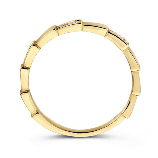 Collectie Milikan Huiscollectie 14krt geelgouden fantasiering,  met diamant tot. 0.07ct H/SI, 1054679