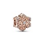 PANDORA PANDORA ROSE 782378C01 Snowflake 14k rose gold-plated charm with zirconia
