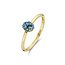 BLUSH BLUSH 14k Geelgouden ring met blauwe topaas 1226YLB