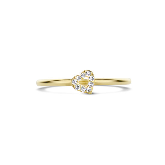 Blush BLUSH 14k Geelgouden ring met hart zirconia 1231YZI