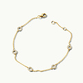 Blush BLUSH 14k Armbandje open rondjes met zirconia 2200YZI
