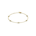 Blush BLUSH 14k Armbandje open rondjes met zirconia 2200YZI