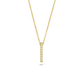 Blush BLUSH 14k Geelgouden collier met staafje zirconia 23133YZI