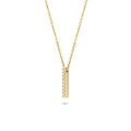 Blush BLUSH 14k Geelgouden collier met staafje zirconia 23133YZI