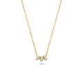 Blush BLUSH 14krt Geelgouden collier met 3 ringetjes bezet met zirconia's 3136YZI