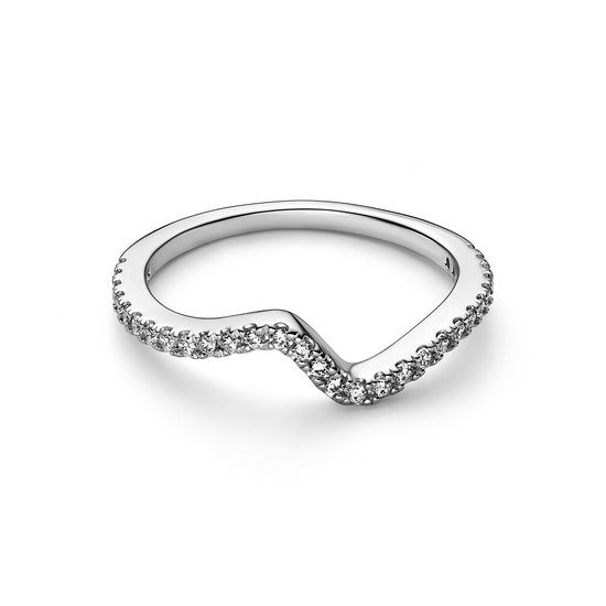 Pandora PANDORA 192539C01 Wave sterling silver ring with zirconia