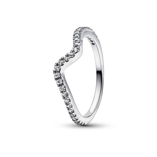 Pandora PANDORA 192539C01 Wave sterling silver ring with zirconia